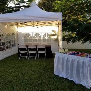 Tents tables and chairs